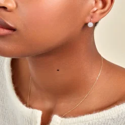 Histoire d'Or Boucles D'oreilles Pendantes Veronick Or Jaune Diamant