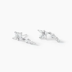 Boucles D'Oreilles Pendantes Glow Up Argent Blanc Oxyde De Zirconium-Histoire d'Or