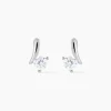 Boucles D'oreilles Pendantes April Argent Blanc Oxyde De Zirconium-Histoire d'Or Sale