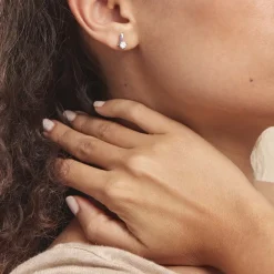 Boucles D'oreilles Pendantes April Argent Blanc Oxyde De Zirconium-Histoire d'Or Sale