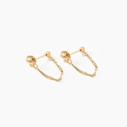 Boucles D'oreilles Pendantes Duha Plaqué Or Jaune-Histoire d'Or Discount