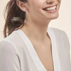 Boucles D'oreilles Pendantes Gulbeyaz Or Jaune Oxyde De Zirconium-Histoire d'Or Online