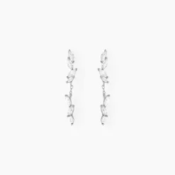 Boucles D'oreilles Pendantes Ellyn Argent Blanc Oxyde De Zirconium-Histoire d'Or Discount