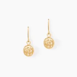 Boucles D'oreilles Pendantes Fidelia Boules Or Jaune-Histoire d'Or Clearance