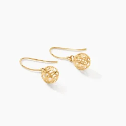 Boucles D'oreilles Pendantes Fidelia Boules Or Jaune-Histoire d'Or Clearance
