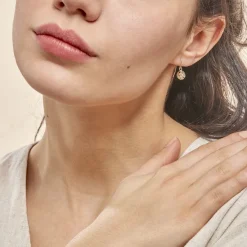 Boucles D'oreilles Pendantes Fidelia Boules Or Jaune-Histoire d'Or Clearance