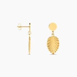 Boucles D'oreilles Pendantes Hristina Acier Jaune-Histoire d'Or Hot