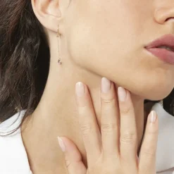 Boucles D'oreilles Pendantes Arenale Or Jaune Amethyste-Histoire d'Or Outlet