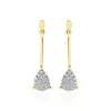 Boucles D'oreilles Pendantes Pear C Or Jaune Diamant-Histoire d'Or Best