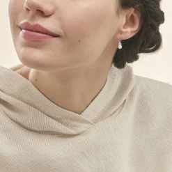 Histoire d'Or Boucles D'oreilles Pendantes Taissia Or Jaune Perle De Culture