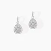Boucles D'oreilles Pendantes Lysa Argent Blanc Oxyde De Zirconium-Histoire d'Or Clearance