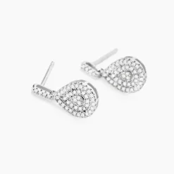 Boucles D'oreilles Pendantes Lysa Argent Blanc Oxyde De Zirconium-Histoire d'Or Clearance