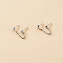 Boucles D'oreilles Pendantes Honor Argent Blanc-Histoire d'Or