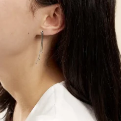 Boucles D'oreilles Pendantes Giorgia Argent Blanc-Histoire d'Or Sale