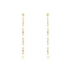 Boucles D'oreilles Pendantes Or Jaune Asteria-Histoire d'Or New