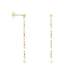 Boucles D'oreilles Pendantes Or Jaune Asteria-Histoire d'Or New