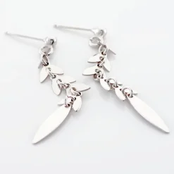 Boucles D'oreilles Pendantes Auxanne Argent Blanc-Histoire d'Or Clearance