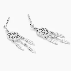 Boucles D'oreilles Pendantes Oniria Argent Blanc-Histoire d'Or Discount