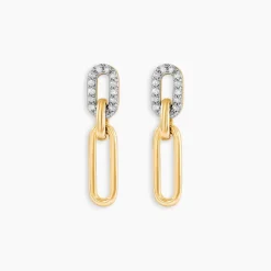 Boucles D'oreilles Pendantes Infinite Love Or Jaune Diamant-Histoire d'Or New