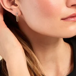 Boucles D'oreilles Pendantes Infinite Love Or Jaune Diamant-Histoire d'Or New