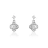 Boucles D'oreilles Pendantes Edyta Argent Blanc Oxyde De Zirconium-Histoire d'Or Outlet