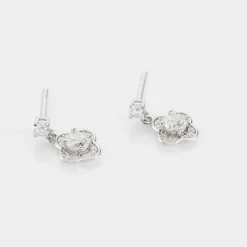 Boucles D'oreilles Pendantes Edyta Argent Blanc Oxyde De Zirconium-Histoire d'Or Outlet