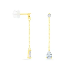 Histoire d'Or Boucles D'oreilles Pendantes Regane De Zirconium