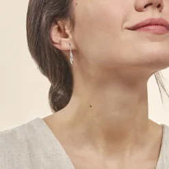 Boucles D'oreilles Pendantes Ainhoa Or Blanc Diamant-Histoire d'Or