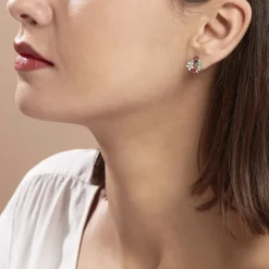 Boucles D'oreilles Pendantes Eliniane Argent Blanc Oxyde De Zirconium-Histoire d'Or