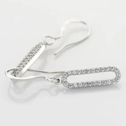 Boucles D'oreilles Pendantes Isabel Argent Blanc Oxyde De Zirconium-Histoire d'Or Outlet