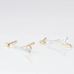 Boucles D'oreilles Pendantes Madli Or Bicolore Topaze-Histoire d'Or New