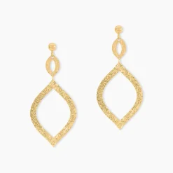 Boucles D'Oreilles Pendantes Genghis Or Jaune-Histoire d'Or Clearance