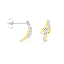 Boucles D'oreilles Pendantes Mayline Or Bicolore Diamant-Histoire d'Or Sale