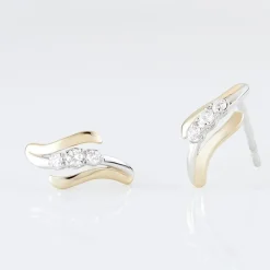 Boucles D'oreilles Pendantes Mayline Or Bicolore Diamant-Histoire d'Or Sale