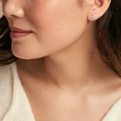 Boucles D'oreilles Pendantes Clarence Argent Blanc Oxyde De Zirconium-Histoire d'Or