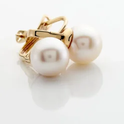 Boucles D'oreilles Pendantes Akoya Or Jaune Perle De Culture D'akoya-Histoire d'Or