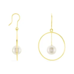 Boucles D'oreilles Pendantes Joris Or Jaune Perle De Culture-Histoire d'Or Best