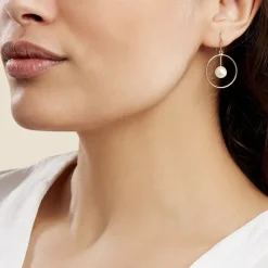 Boucles D'oreilles Pendantes Joris Or Jaune Perle De Culture-Histoire d'Or Best