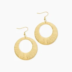 Boucles D'oreilles Pendantes Acier Doré Rohan-Histoire d'Or Discount