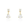 Boucles D'oreilles Pendantes Naellya Plaqué Or Oxyde De Zirconium-Histoire d'Or Discount