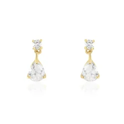 Boucles D'oreilles Pendantes Naellya Plaqué Or Oxyde De Zirconium-Histoire d'Or Discount