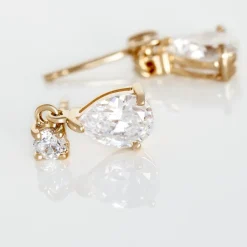 Boucles D'oreilles Pendantes Naellya Plaqué Or Oxyde De Zirconium-Histoire d'Or Discount