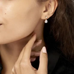 Boucles D'oreilles Pendantes Naellya Plaqué Or Oxyde De Zirconium-Histoire d'Or Discount