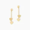 Boucles D'oreilles Pendantes Anne-maudae Pendantes Coeurs Or Jaune-Histoire d'Or Clearance