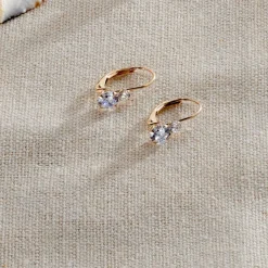 Boucles D'oreilles Pendantes Gulbeyaz Or Jaune Oxyde De Zirconium-Histoire d'Or Outlet