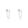 Boucles D'oreilles Pendantes Argent Blanc Leent Perles De Culture-Histoire d'Or Discount