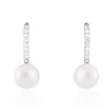 Boucles D'oreilles Pendantes Gwaldys Argent  Perle De Culture Et Oxyde-Histoire d'Or Online