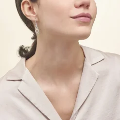 Boucles D'oreilles Pendantes Greta Argent Blanc-Histoire d'Or Hot