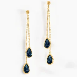 Boucles D'oreilles Pendantes Or Jaune Carlyn Topaze-Histoire d'Or Discount