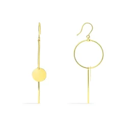 Boucles D'oreilles Pendantes Solaire Or Jaune-Histoire d'Or Hot